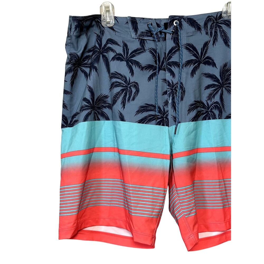 Hurley Board Shorts Palm Tree Phantom 4-Way Stretch Material Multicolor M 30 NWT - Picture 2 of 9